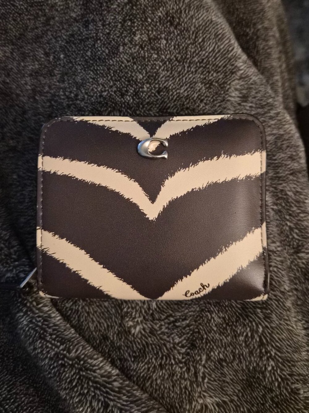 Coach Billfold Wallet w/ Zebra Print